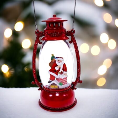 518058 Red Oval Santa Lantern 1