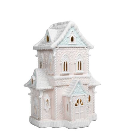 515129 Pastel Pink Gingerbread House
