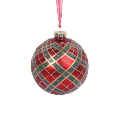 503222 Red Green Gold Bauble