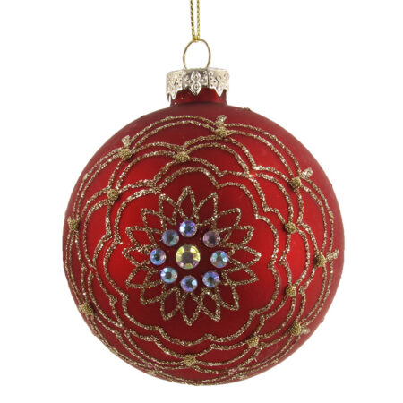 503225 Red Bauble Flower