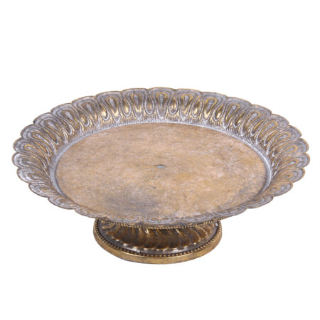 517000 Antique GLD Cake Stand
