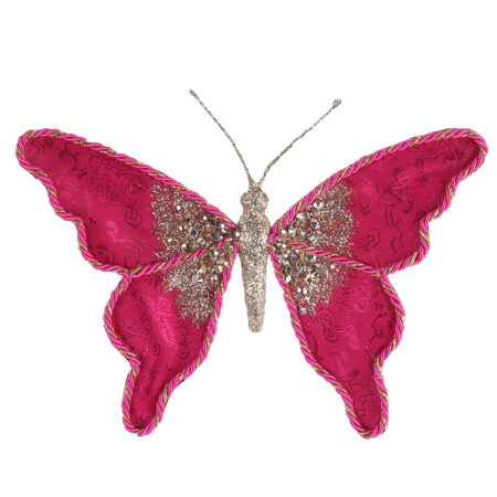 538266 Magneta Pink Butterfly Clip