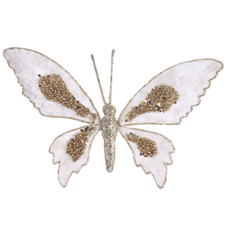 538267 White Butyterfly Clip