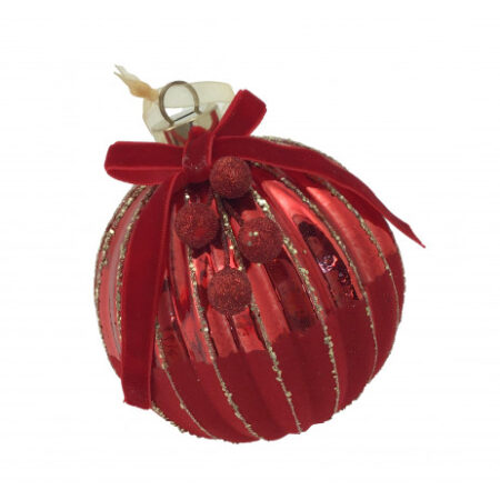 503263 Red Stripe Bauble