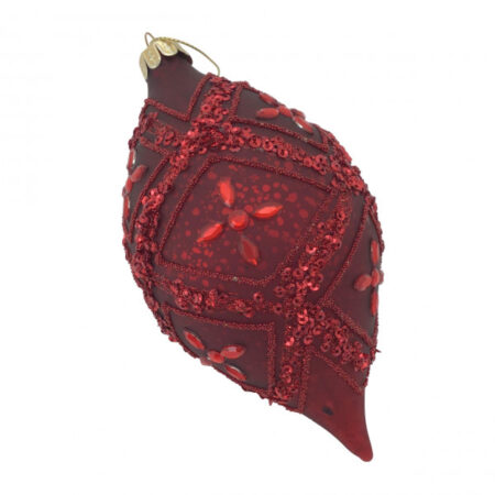 503280 Red Patterned Long Drop