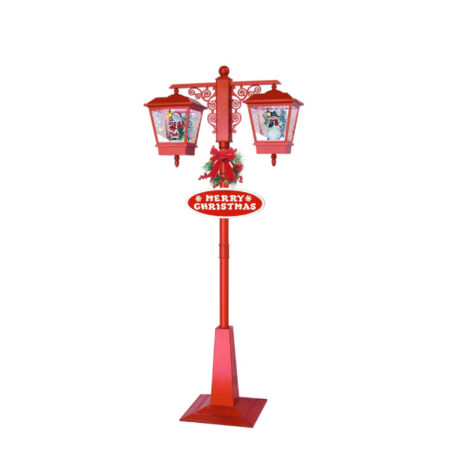 5250112 LED Musical Lamppost RED