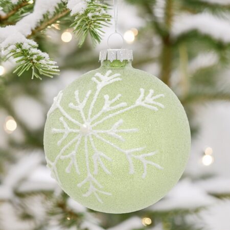 503359 Green Snowflake Bauble