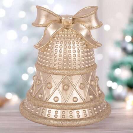 5250855 Champagne Bell W Bow