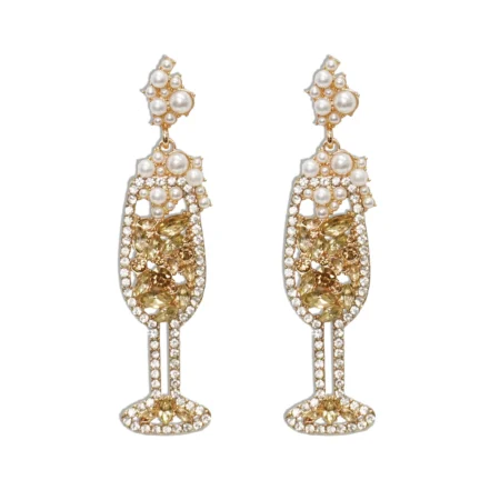 549039 Champagne Glass Earrings 2