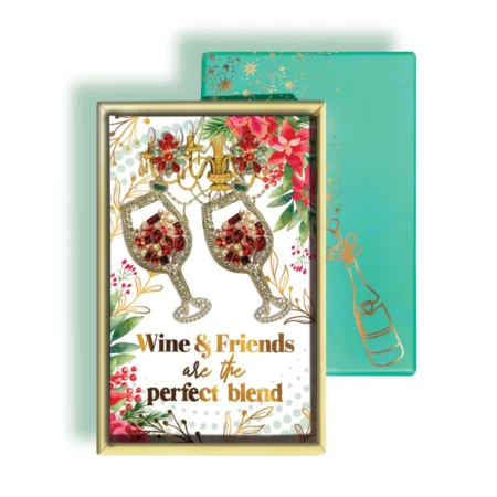 549043 Red Wine Glass Earrings