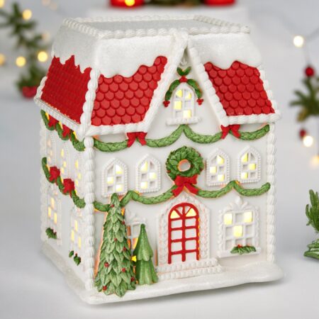 5251058 31CM LED Red Roof Xmas House 2