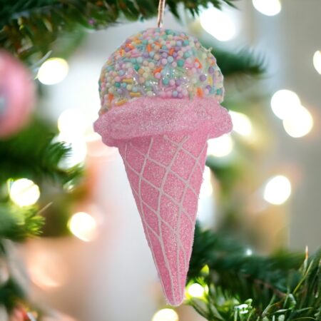 575115 Pink Icecream Cone Hanging