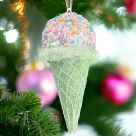 575116 Mint Icecream Cone Hanging