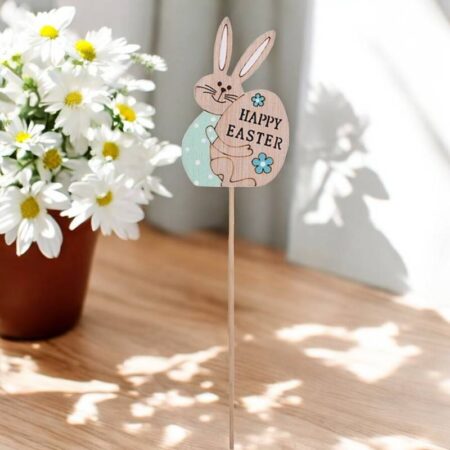 564346 Bunny W Egg Pick Blue